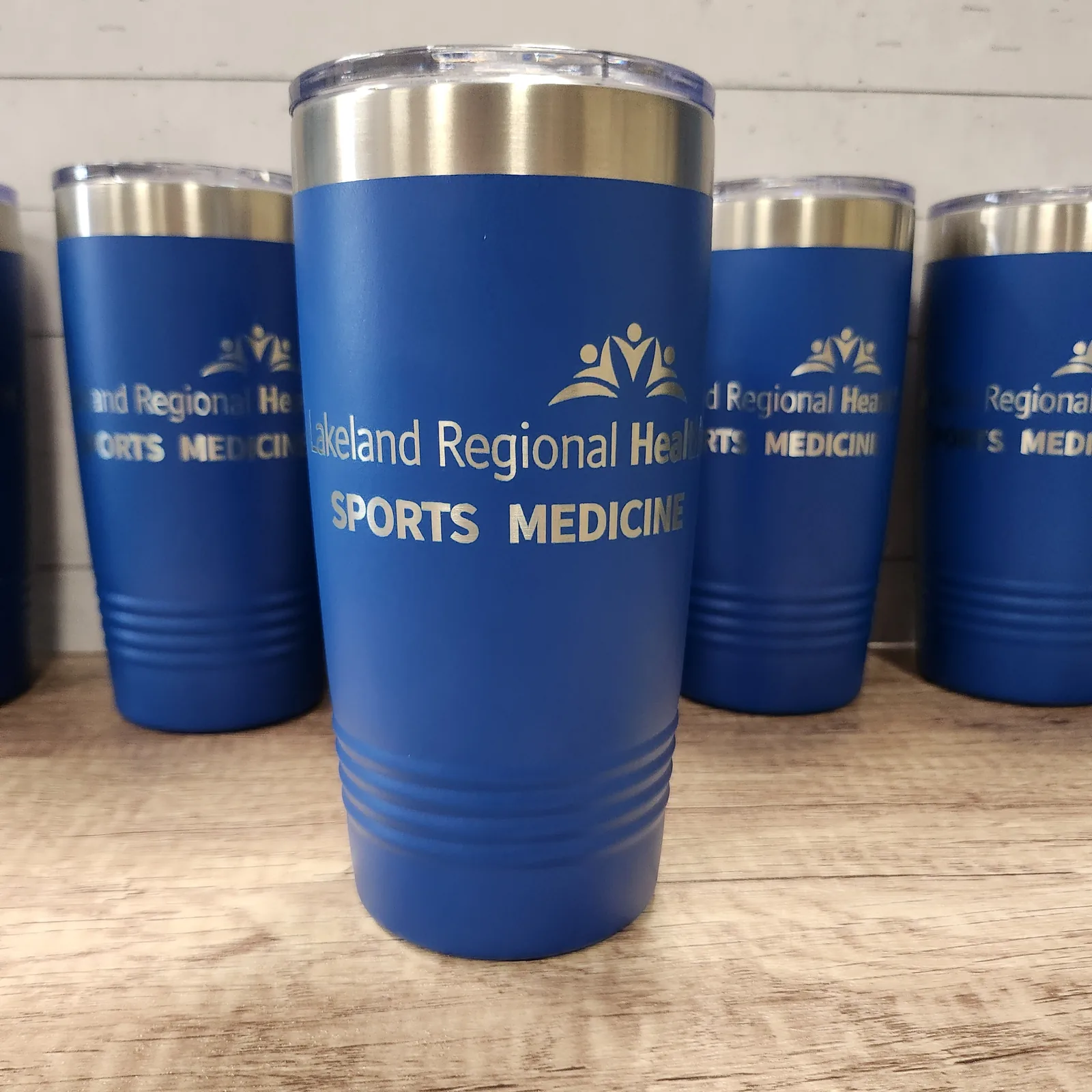 Engraved logo tumblers