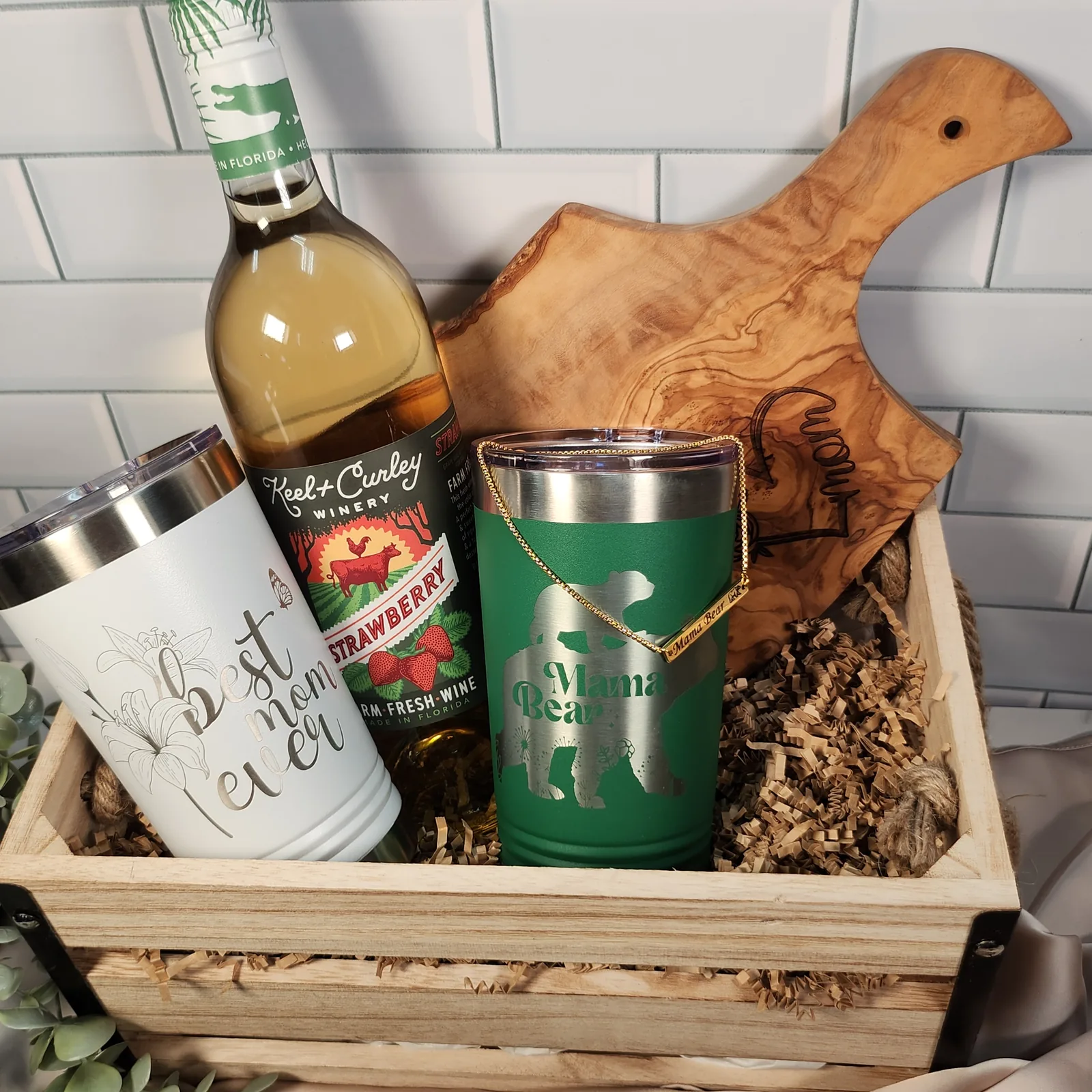 Engraved Mother's Day basket