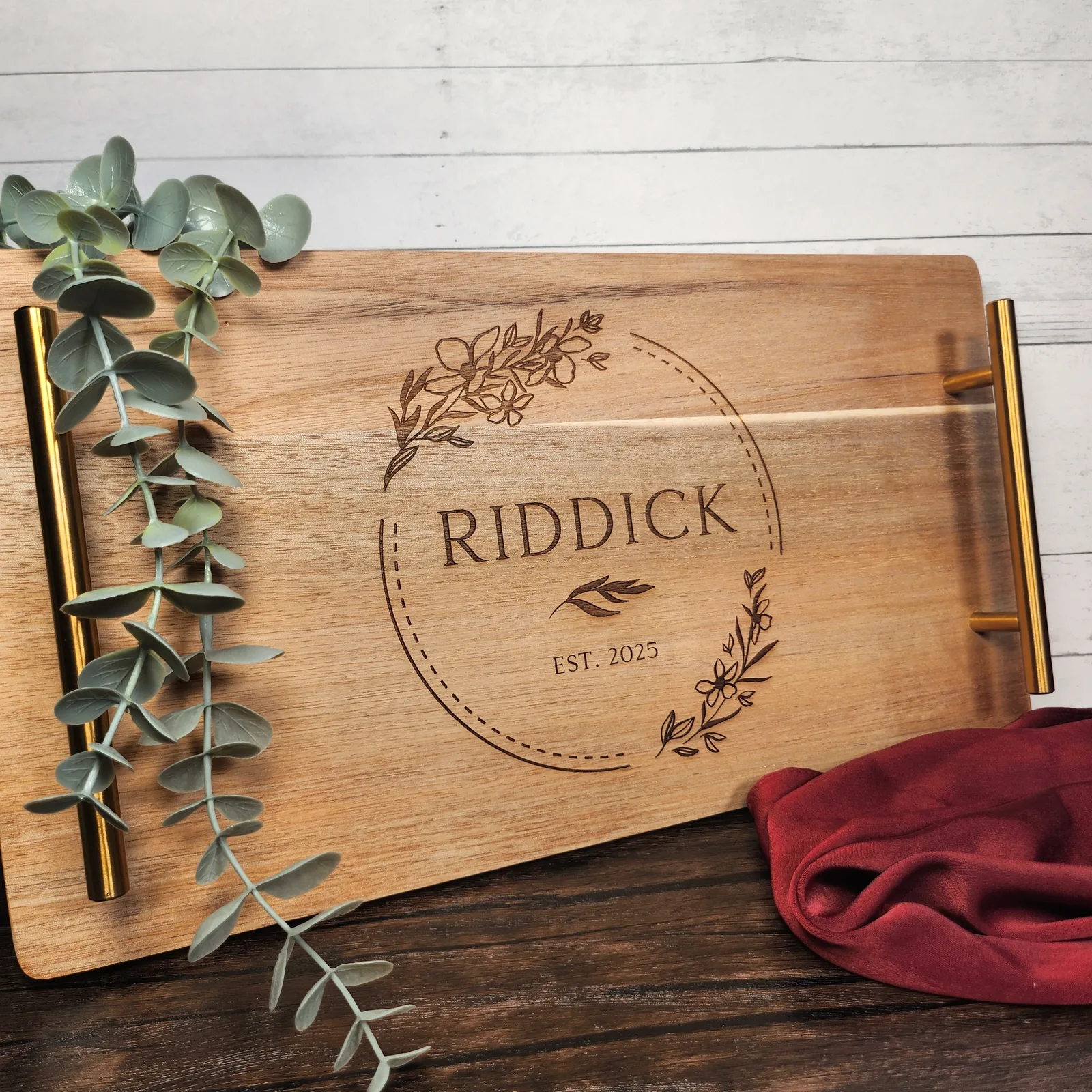 Engraved serving board