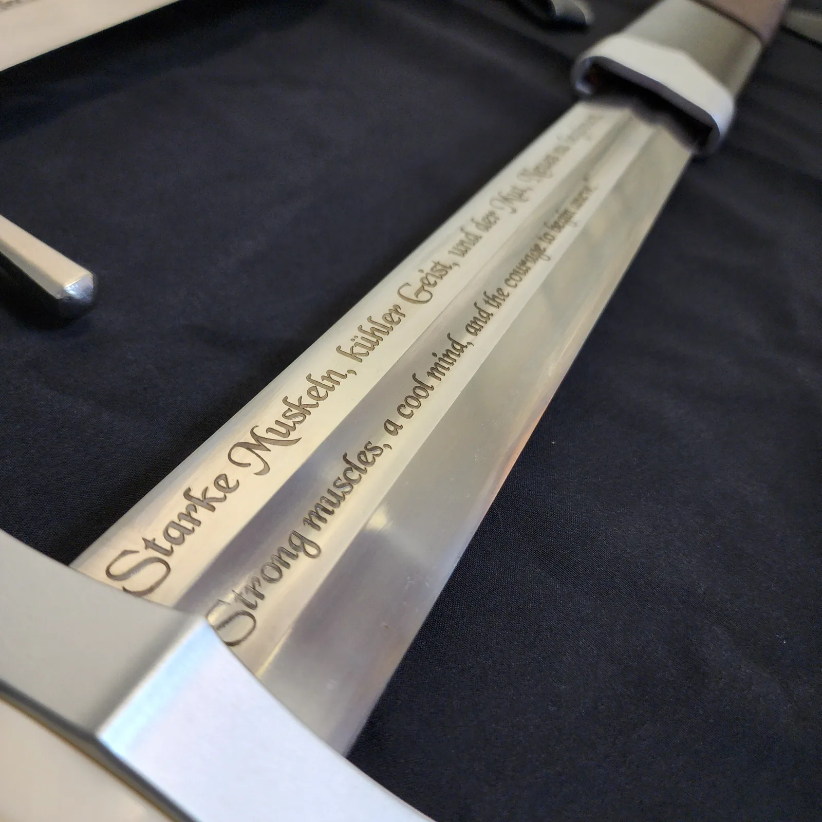 Engraved sword