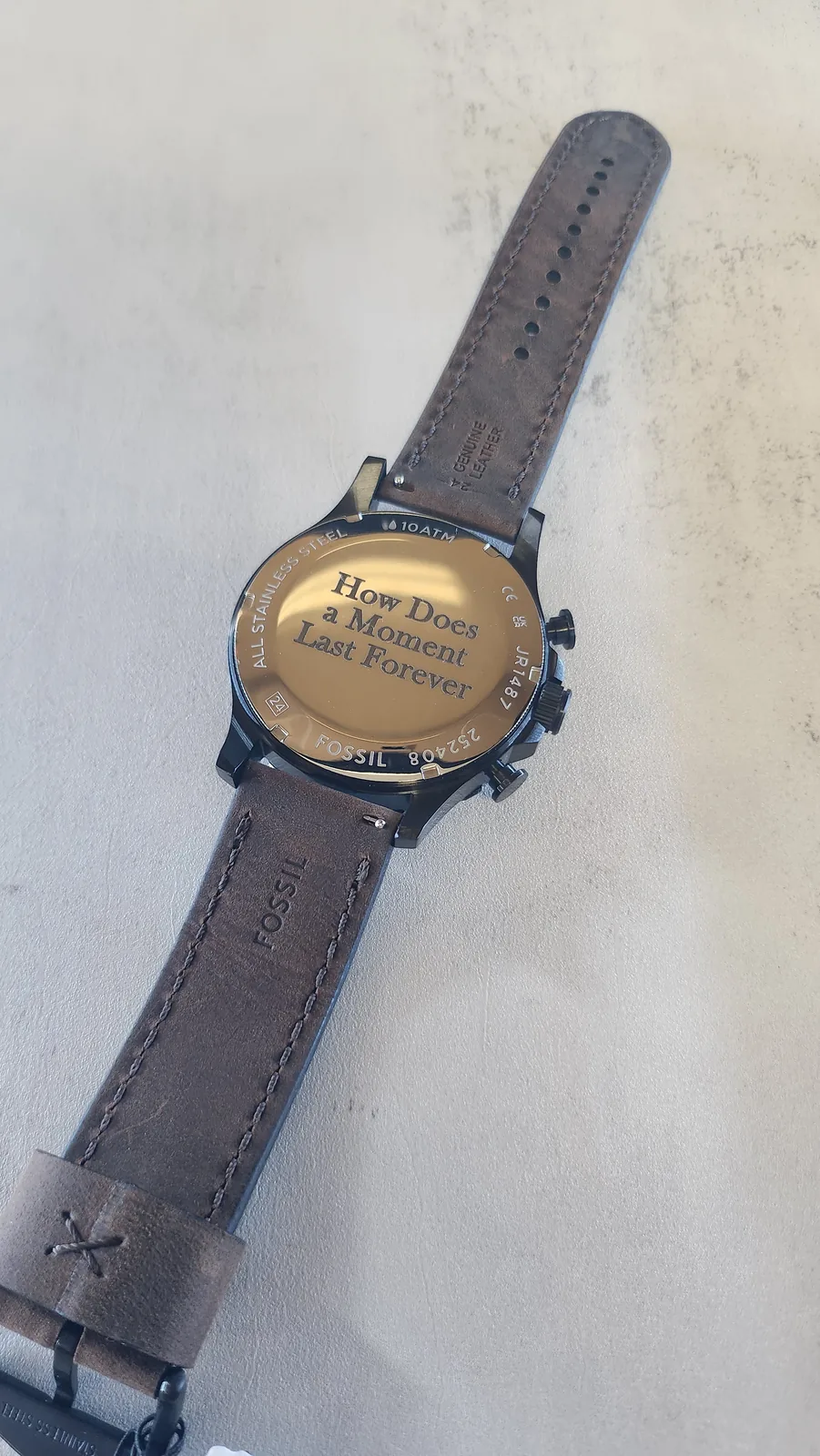 Engraved watch