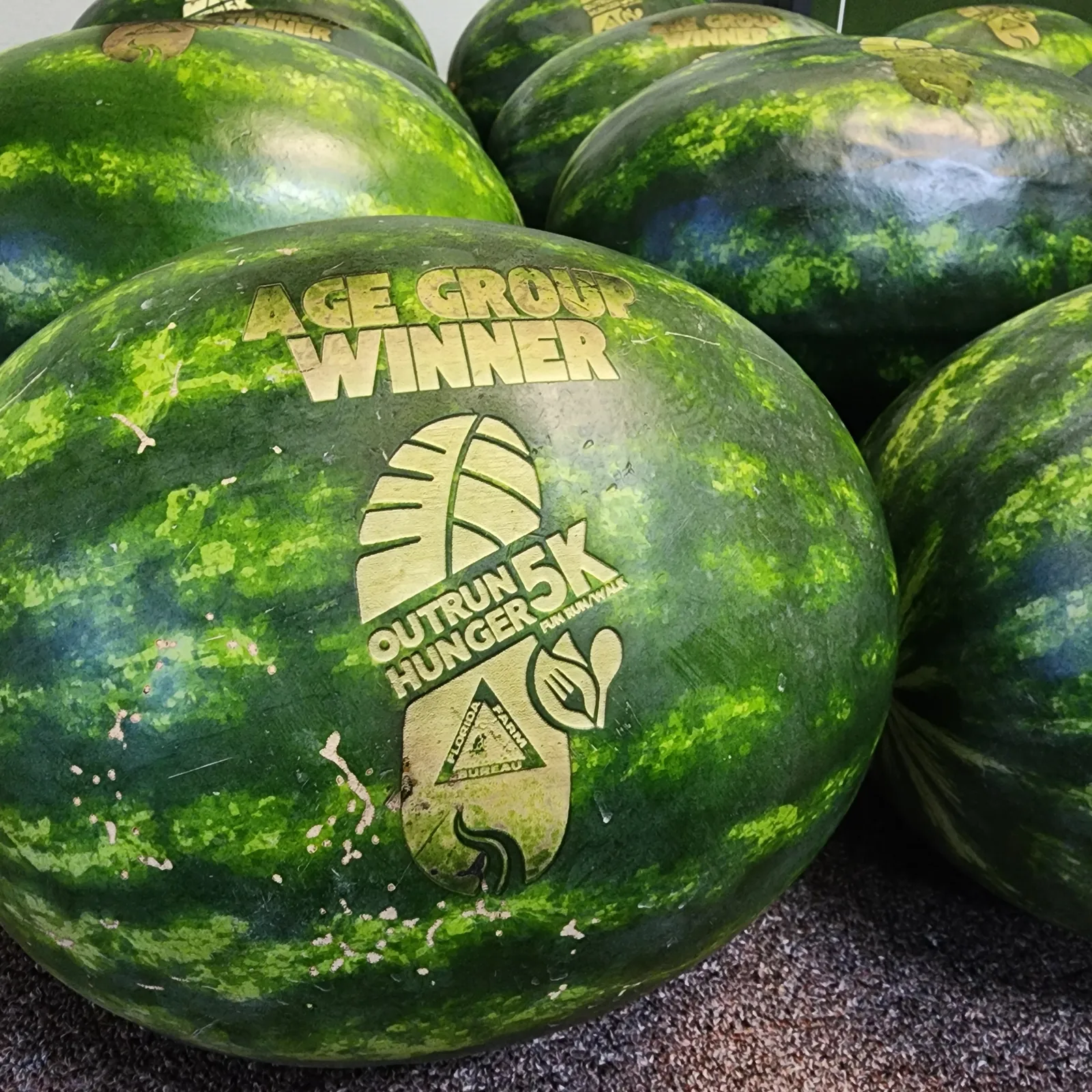 Engraved watermelon
