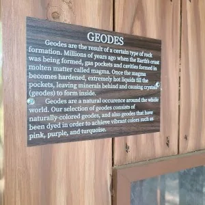 Geode informational sign