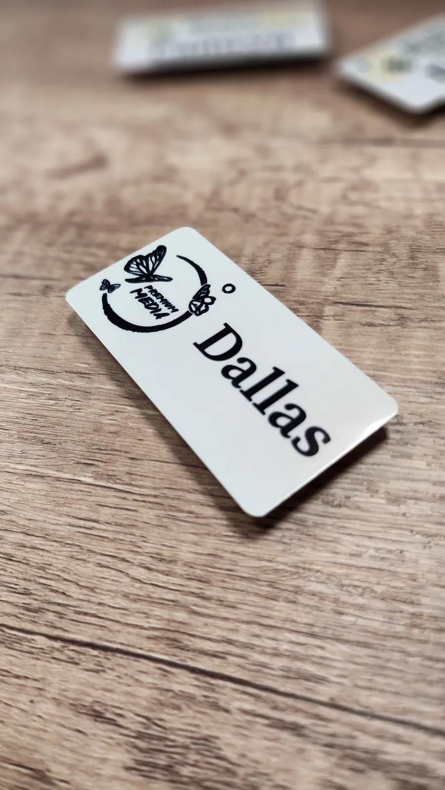 Metal name badge