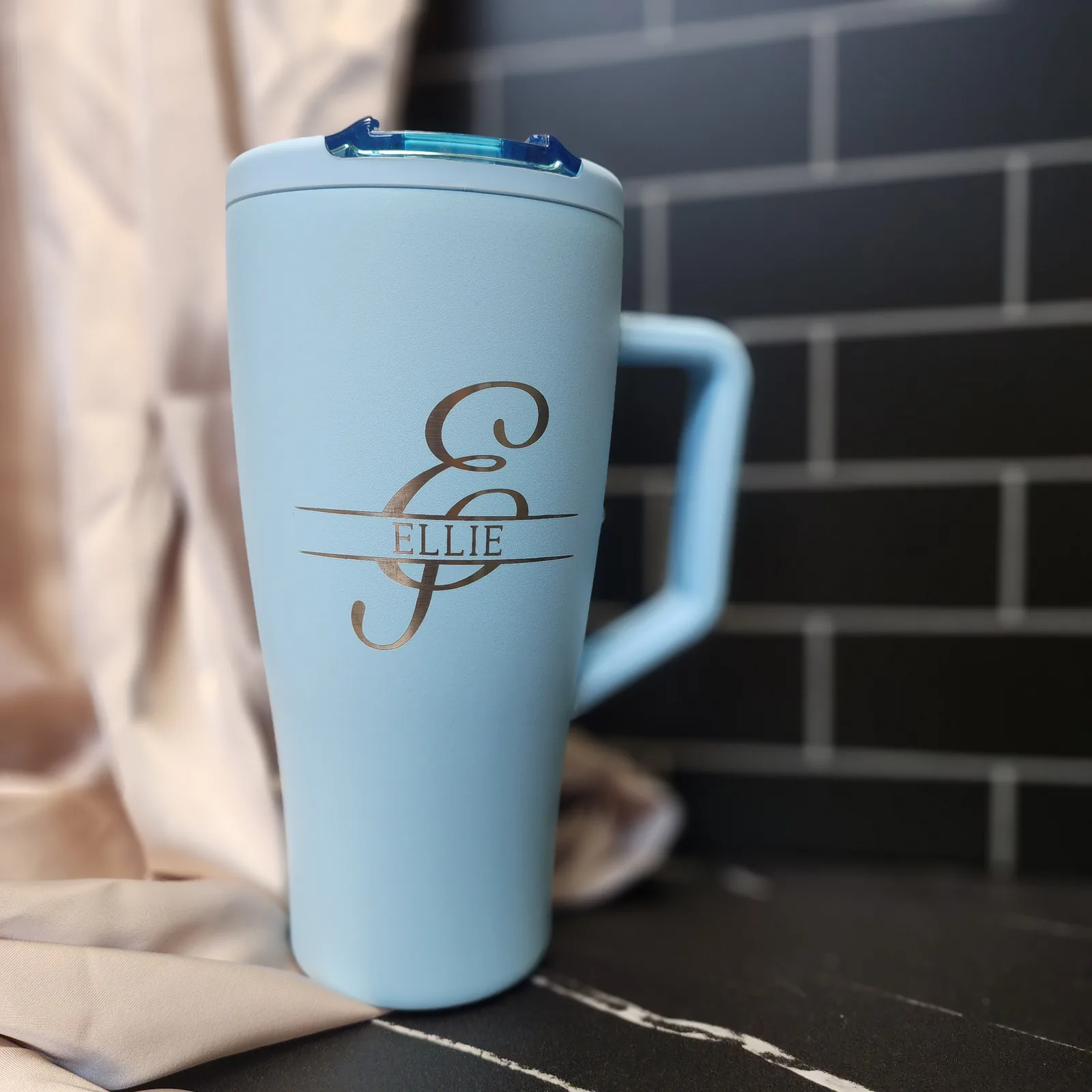 Monogram engraved Brumate tumbler