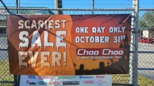 Outdoor vinyl banner